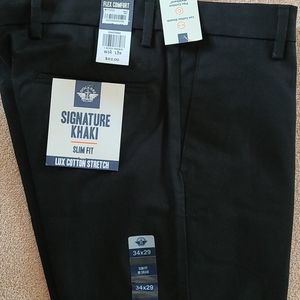 New Dockers Slim Khakis- Black, 34x29